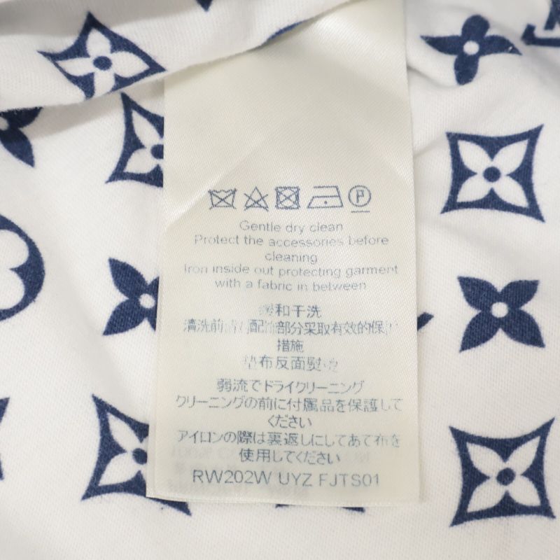 Louis Vuitton White X Blue 1a8qdi Escal Printed T-shirt L
