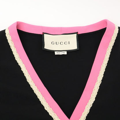 Gucci []577114 Design Piping GG Button Sleeveless 36