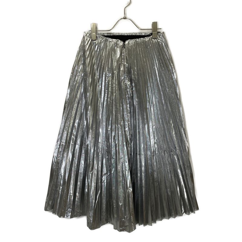 Balenciaga 601169 19 Years Silver Pleated Long Skirt 34