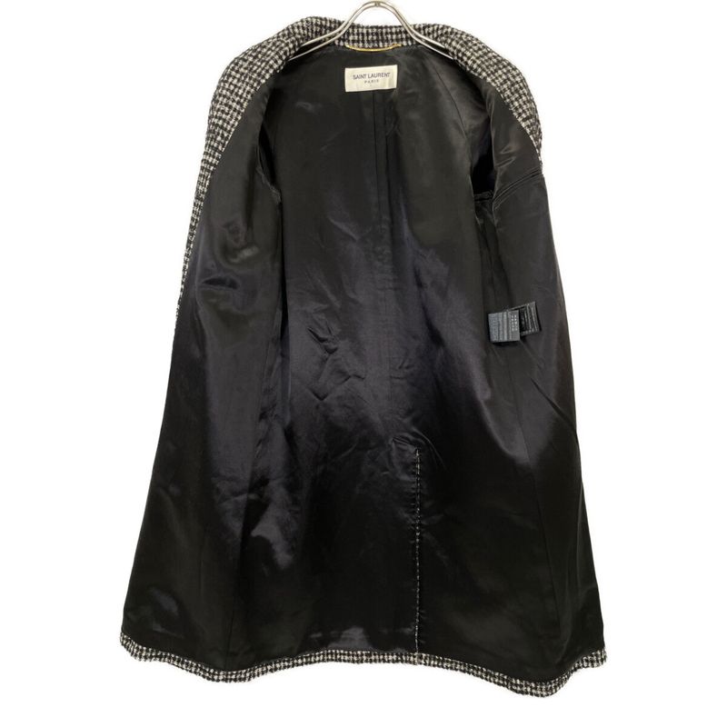 Saint Laurent Paris 15 Year Made 402944 Hound Tooth Stainless Color Coat 34