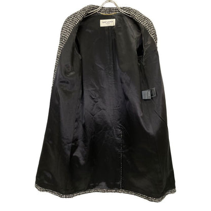 Saint Laurent Paris 15 Year Made 402944 Hound Tooth Stainless Color Coat 34