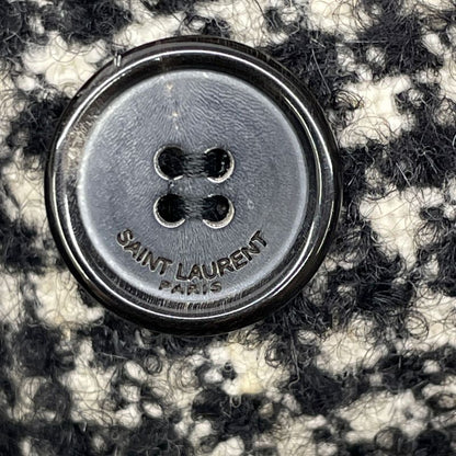 Saint Laurent Paris 15 Year Made 402944 Hound Tooth Stainless Color Coat 34