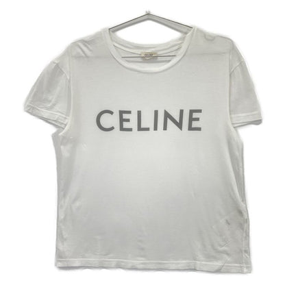 Celine X237370e White Logo Print T-shirt XS