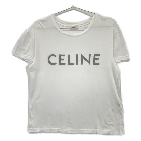 Celine X237370e White Logo Print T-shirt XS