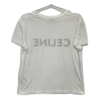 Celine X237370e White Logo Print T-shirt XS