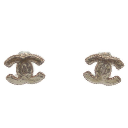 Chanel 12A Silver Coco Mark Earrings Silver Accessories Ladies