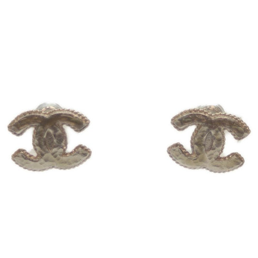 Chanel 12A Silver Coco Mark Earrings Silver Accessories Ladies