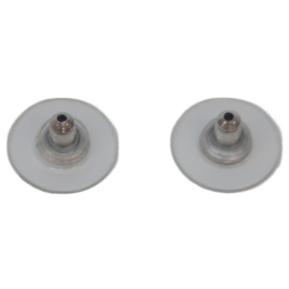 Chanel 12A Silver Coco Mark Earrings Silver Accessories Ladies