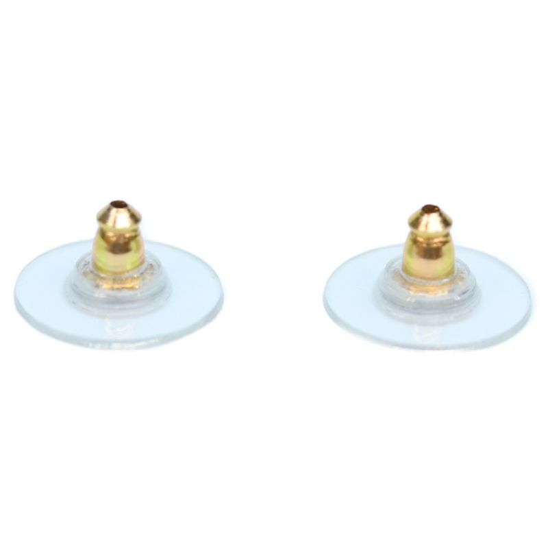 Chanel 14P GP Pearl Coco Mark Earrings Accessories Gold Ladies