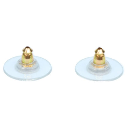 Chanel 14P GP Pearl Coco Mark Earrings Accessories Gold Ladies