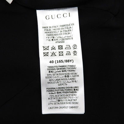 Gucci G Logo Silk Blend Wool Dress Women's Black 40 631484 40