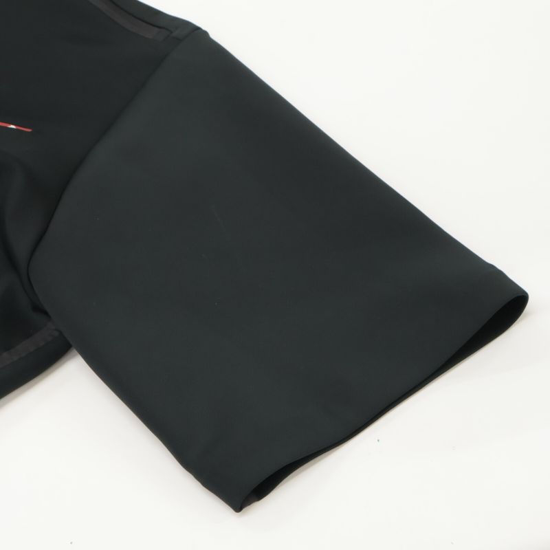 Prada Sports Black 135686 Linea Rossa Cropped Pull Over XS