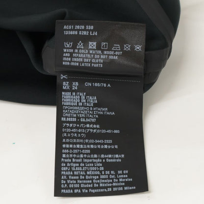 Prada Sports Black 135686 Linea Rossa Cropped Pull Over XS