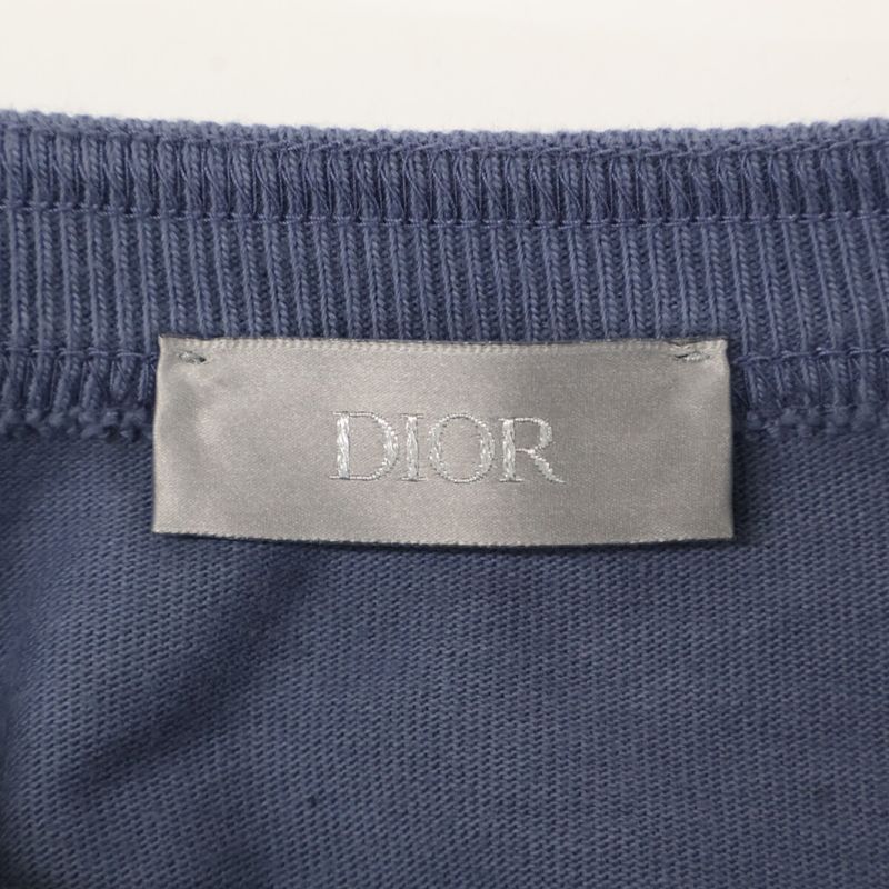 DIOR [×stone Island] Blue Logo Short Sleeve T-shirt M