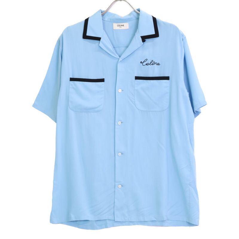 Celine 2c516852c Blue Bowling Shirt 37
