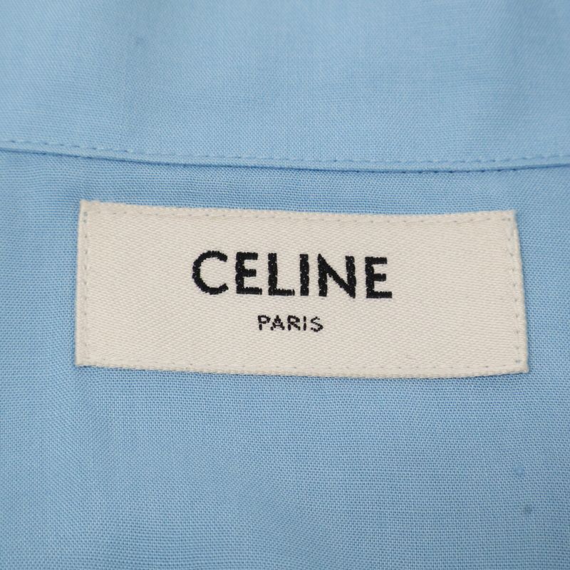 Celine 2c516852c Blue Bowling Shirt 37