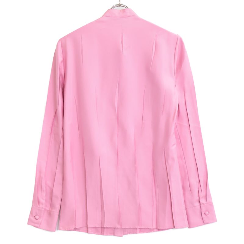 Gucci 519340 17 Years Pink Silk 100 Flirt Pleat Burst Color Shirt Blouse 38