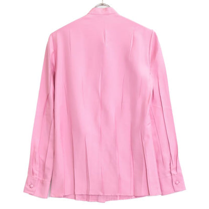 Gucci 519340 17 Years Pink Silk 100 Flirt Pleat Burst Color Shirt Blouse 38