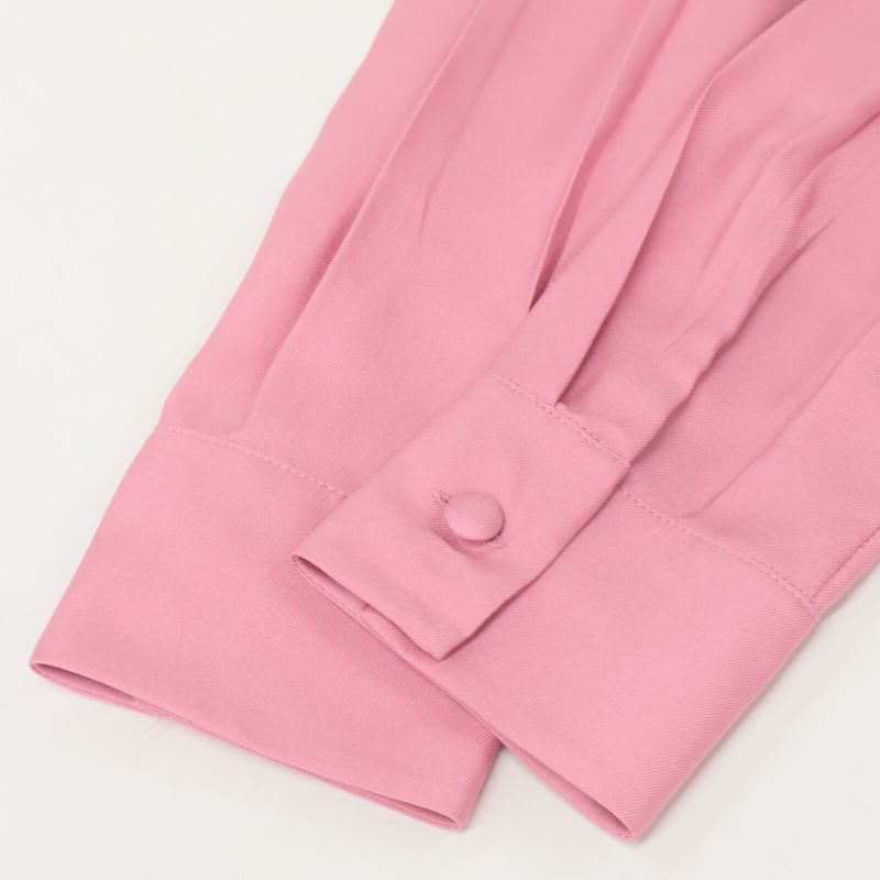 Gucci 519340 17 Years Pink Silk 100 Flirt Pleat Burst Color Shirt Blouse 38