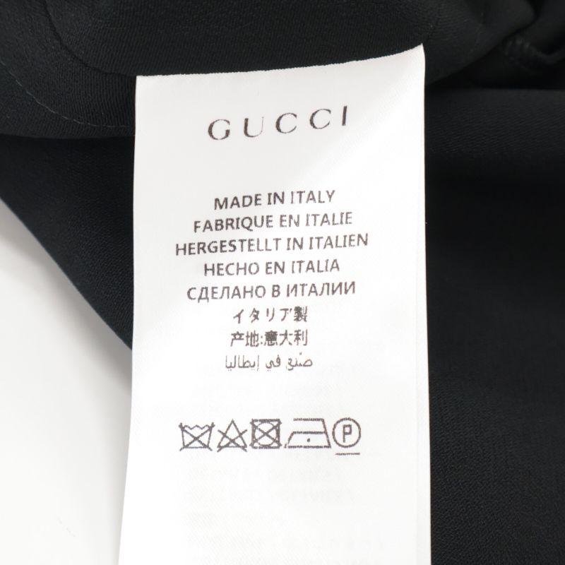 Gucci 528977 18 Years Black Stretchy Jersey Dress 38