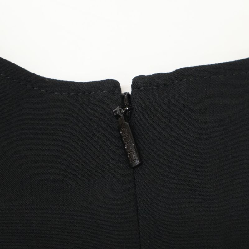 Gucci 528977 18 Years Black Stretchy Jersey Dress 38