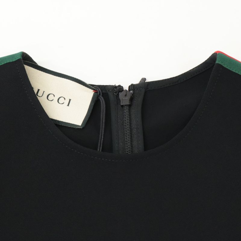 Gucci 528977 18 Years Black Stretchy Jersey Dress 38