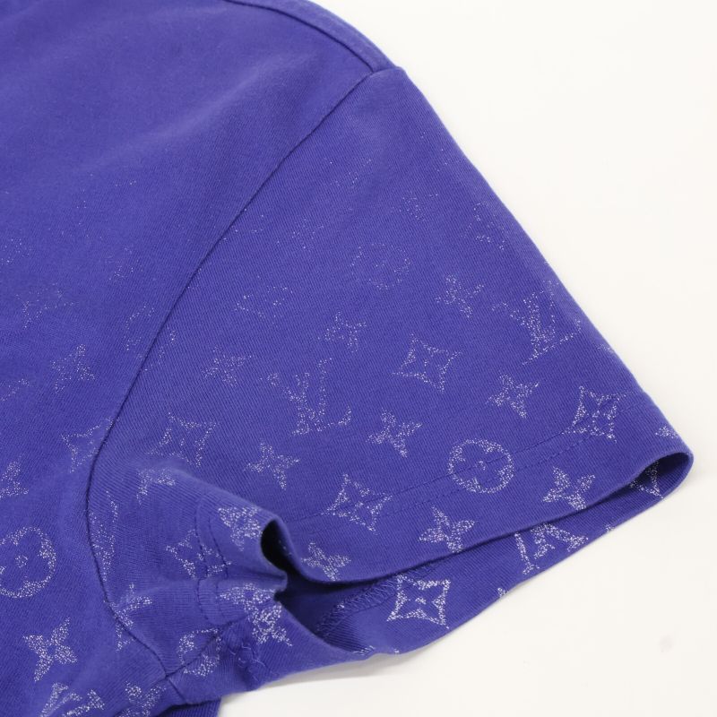 Louis Vuitton 22AW Rm222q NPG Hky46w Blue Monogram Graduate Gradation T-shirt XS