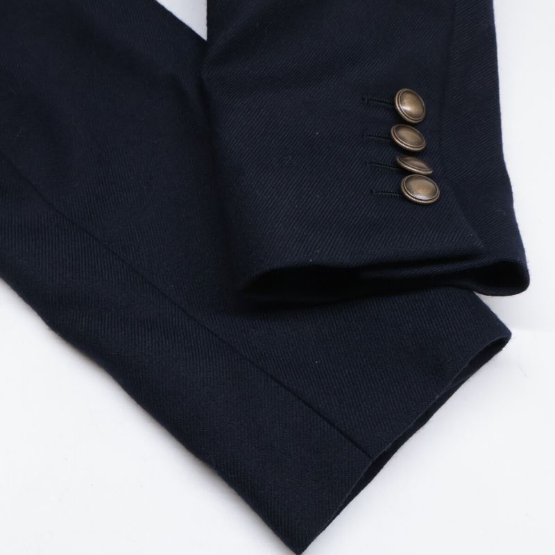 Yves Saint-laurent Yves Saint Laurent 19 Year Navy Peaked Lapel Double Tailored