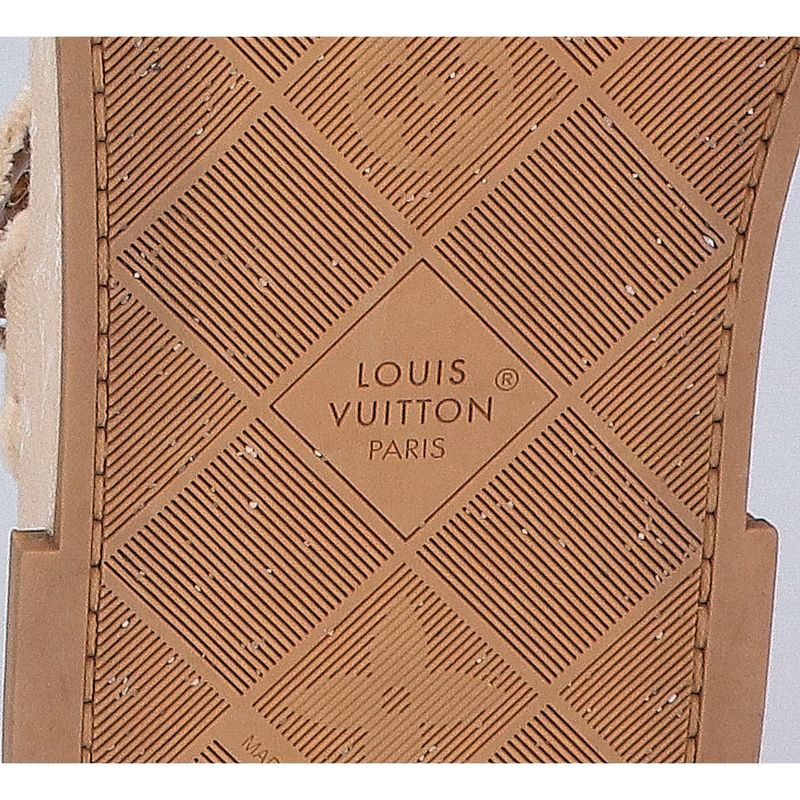 Louis Vuitton [made In 24 Years] Maya Line Monogram Denim Strap Platform 36 1 2