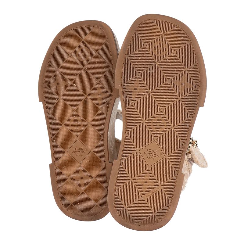 Louis Vuitton [made In 24 Years] Maya Line Monogram Denim Strap Platform 36 1 2