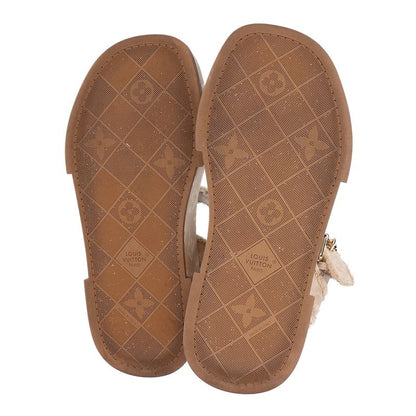 Louis Vuitton [made In 24 Years] Maya Line Monogram Denim Strap Platform 36 1 2