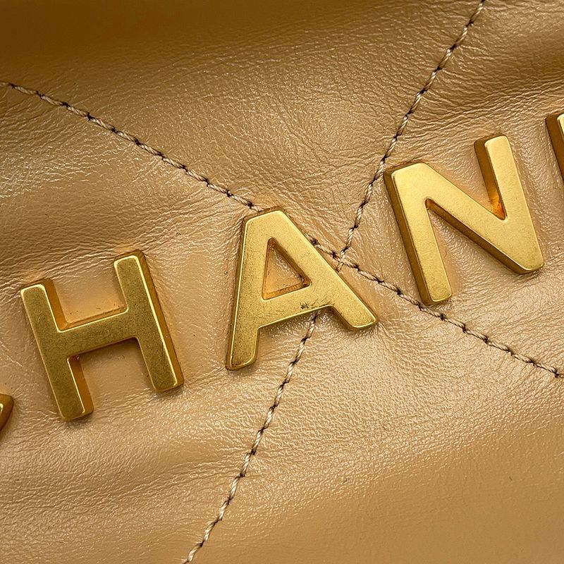 Chanel Handbag 22 Quilted Small Shiny Calf Leather