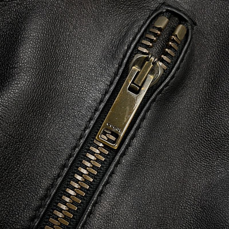 Gucci Jacket Leather 36 Black