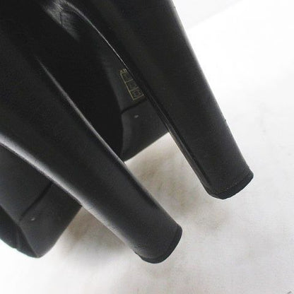 Gucci Booties High Heels Gathered Ribbon 37.5 Black Suede Made In Italy