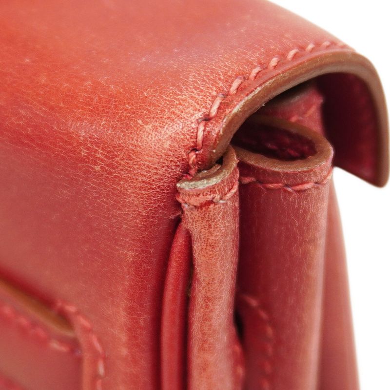 Hermes Handbag Kelly 35 Box Calf Rouge Vif Gold Hardware □C Engraved 2way Bag