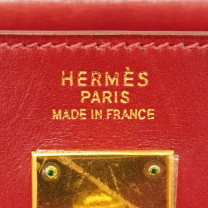 Hermes Handbag Kelly 35 Box Calf Rouge Vif Gold Hardware □C Engraved 2way Bag