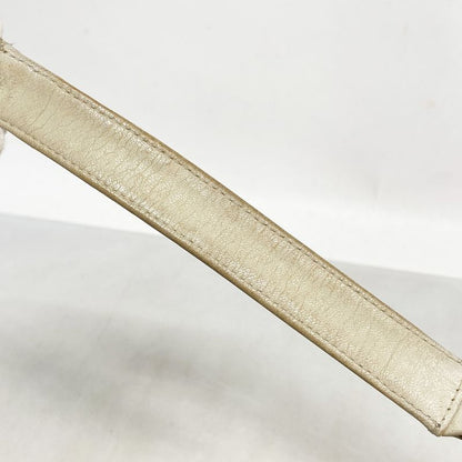 Chanel Shoulder Bag V Stitch Lambskin Beige Gold Hardware Women's