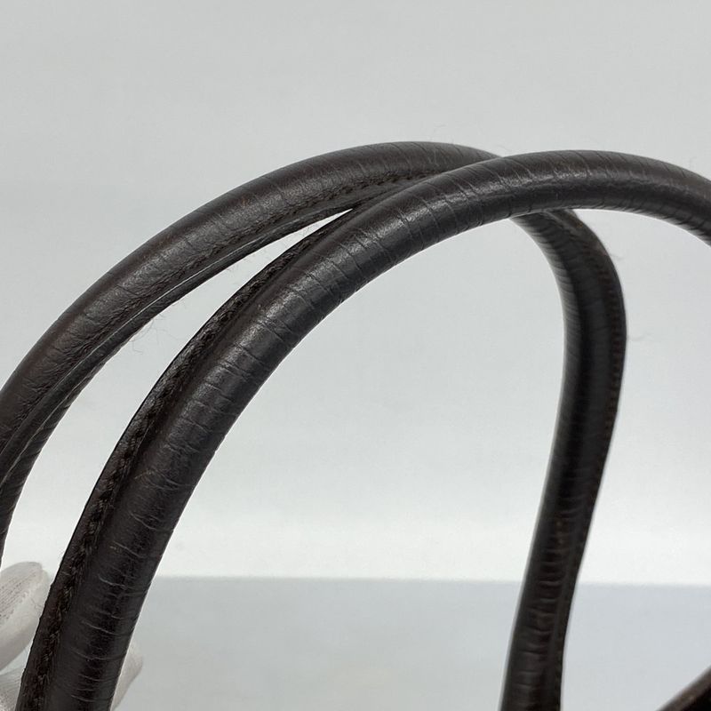 Gucci Tote Bag GG Supreme 114595 PVC Brown Silver Hardware Women's