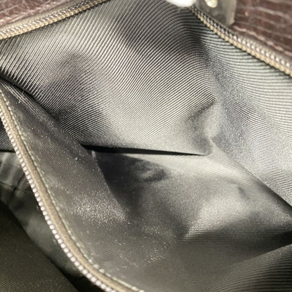 Gucci Tote Bag GG Supreme 114595 PVC Brown Silver Hardware Women's