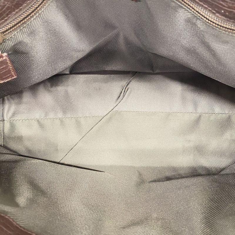 Gucci Tote Bag GG Supreme 114595 PVC Brown Silver Hardware Women's