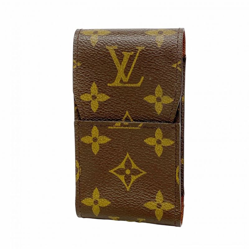 Louis Vuitton Cigarette Case Monogram Etuit Cigarette M63024 Brown Women's