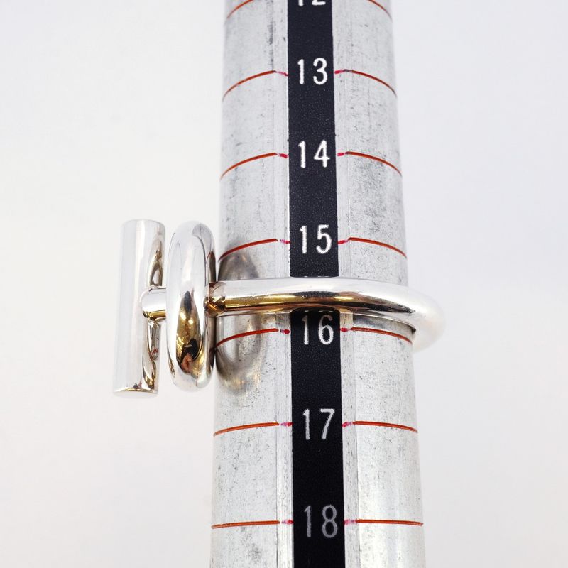 Hermes Ring Echape Silver 925 #56 Men's