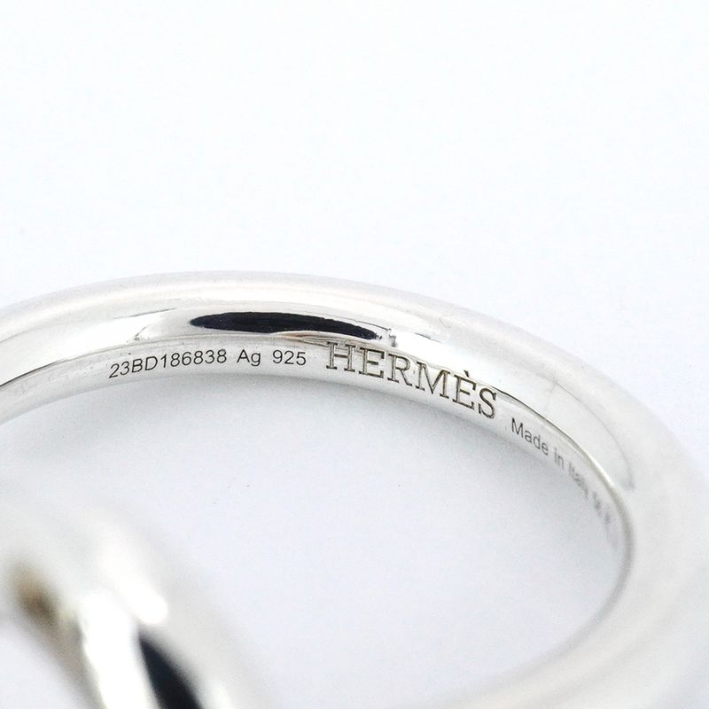 Hermes Ring Echape Silver 925 #56 Men's