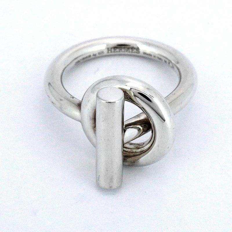 Hermes Ring Echape Silver 925 #56 Men's