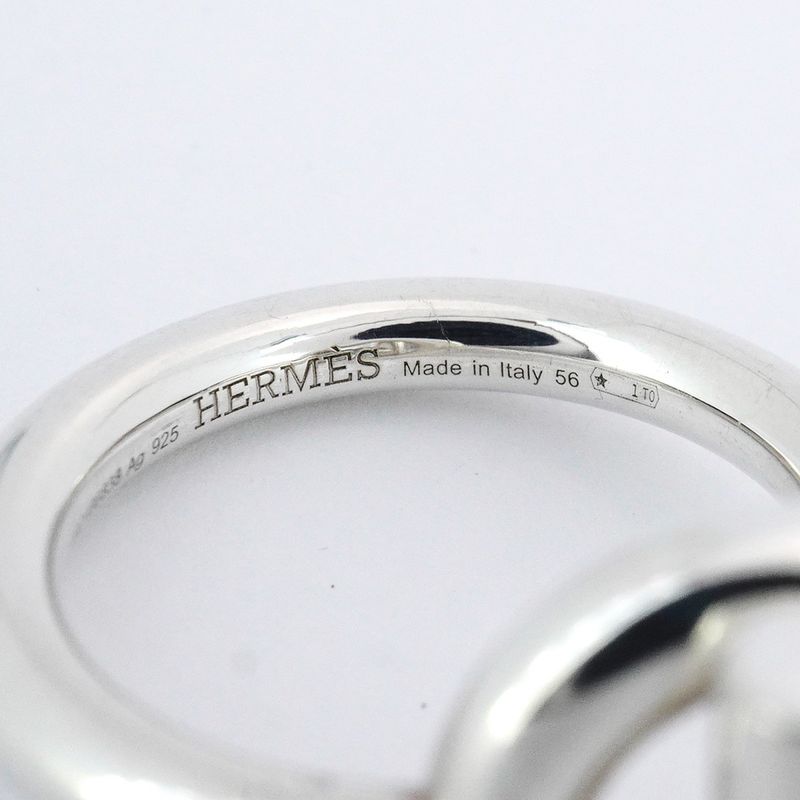 Hermes Ring Echape Silver 925 #56 Men's