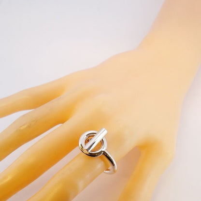 Hermes Ring Echape Silver 925 #56 Men's