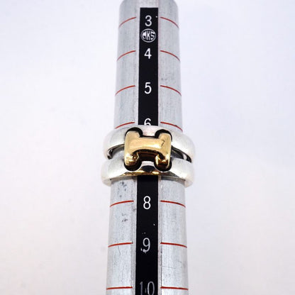 Hermes Ring Olympe 18K Yellow Gold Yellow Gold Silver 925 #48 Ladies