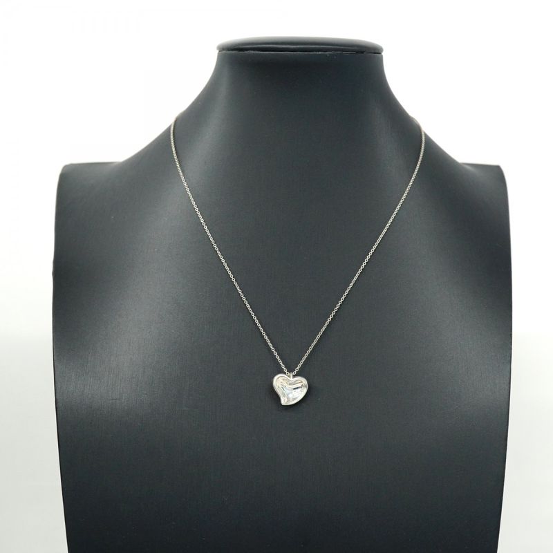 Tiffany & Co Necklace Curved Heart Silver 925 Women's