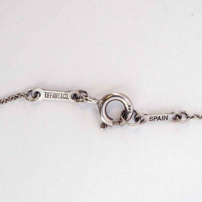 Tiffany & Co Necklace Curved Heart Silver 925 Women's