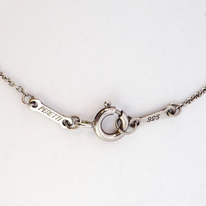 Tiffany & Co Necklace Curved Heart Silver 925 Women's